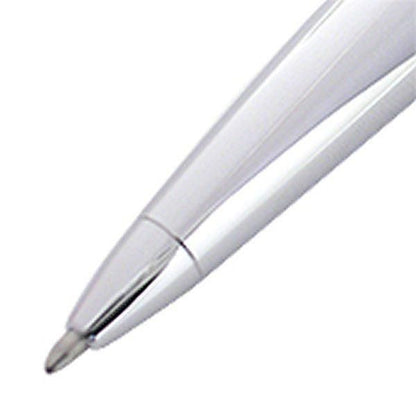 Cross Ballpoint Pen ATX Pure Chrome 882-2 with twist mechanism, 138mm length, and chrome barrel
