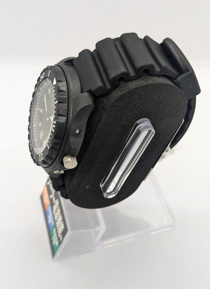 Citizen Q&Q analog solar radio-controlled watch with urethane band and 10 atmospheres water resistance
