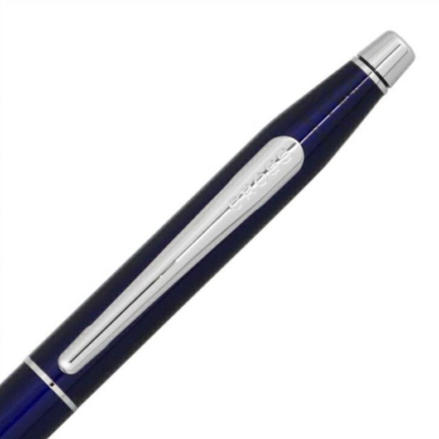 CROSS Classic Century AT0082-112 translucent blue lacquer ballpoint pen with twist mechanism and medium tip
