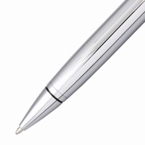Cross Coventry NAT0662-7 Chrome ballpoint pen with brass base and chrome plating, twist mechanism, shown uncapped