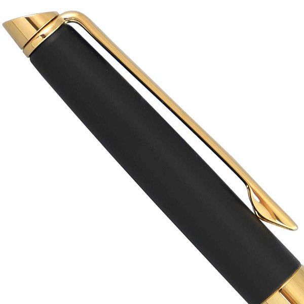 Waterman Metropolitan Essential Black GT oil-based ballpoint pen, 135mm length, black with gold trim