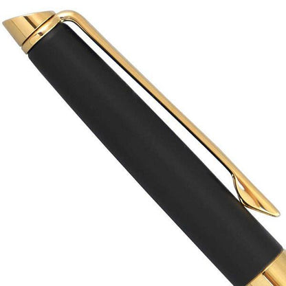 Waterman Metropolitan Essential Black GT oil-based ballpoint pen, 135mm length, black with gold trim