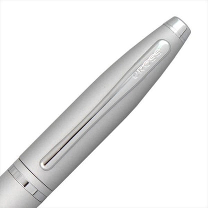 Cross Ballpoint Pen Karei in satin chrome finish, 134.7 mm long with slim barrel and sleek design