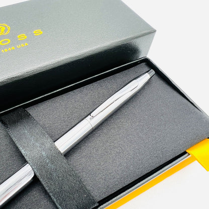 Silver color Cross ballpoint pen measuring 13.5 cm with sleek design and smooth writing tip