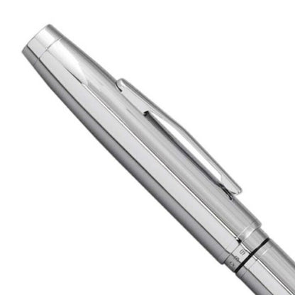 Cross Coventry NAT0662-7 chrome ballpoint pen with brass base and twist mechanism, 5.5 inches closed