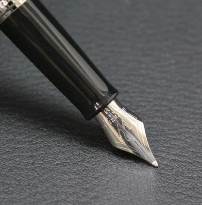 WATERMAN Metropolitan Deluxe White CT fountain pen with medium nib, brass body, nickel palladium finish