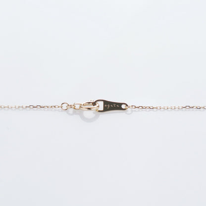 Agete K10 gold necklace featuring a 0.06ct diamond charm with 36cm chain from the early 2000s