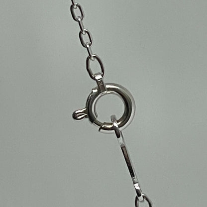 MIKIMOTO pearl necklace with 5mm Akoya pearls, 40cm white gold chain, and diamond pendant