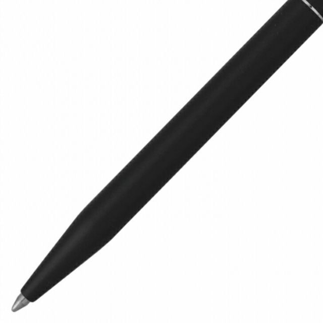 Cross Click AT0622-102 satin black ballpoint pen with brass body, stainless steel clip, shown with box