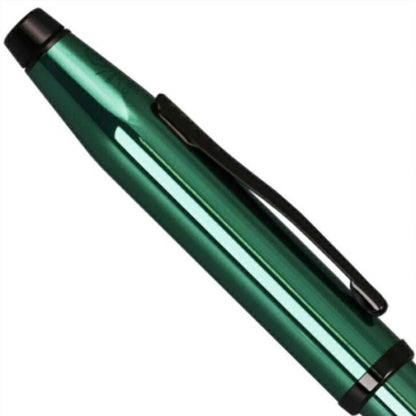CROSS Century NAT0082WG-139 translucent green lacquer ballpoint pen with silver accents, 140mm length