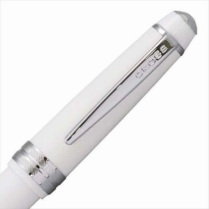 Cross Bailey Light white ballpoint pen with gift box and refill set, sleek design, 136-153mm length
