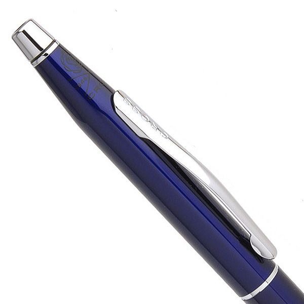 CROSS Classic Century Ballpoint Pen in translucent blue lacquer with metal accents