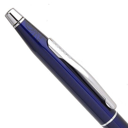 CROSS Classic Century Ballpoint Pen in translucent blue lacquer with metal accents