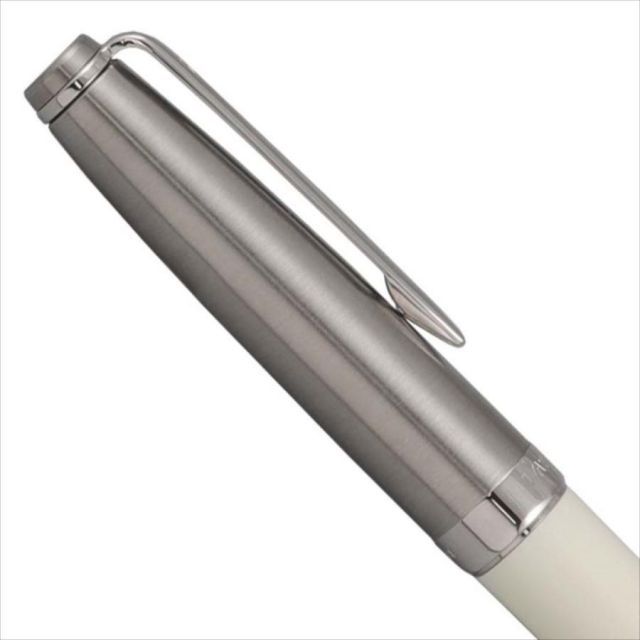 WATERMAN Essential Ivory CT 2100628 ivory ballpoint pen with chrome trim and clip