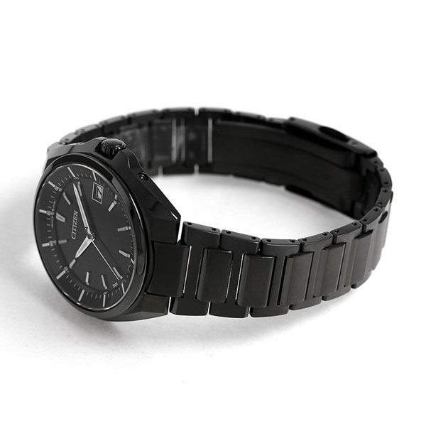 Citizen ATESSA men's watch CB3015-53E with black dial and dark gray super titanium band