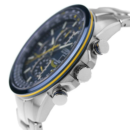 Citizen men's wristwatch AT8020-54L ProMaster Sky H800 Blue Angels model with blue dial and silver band