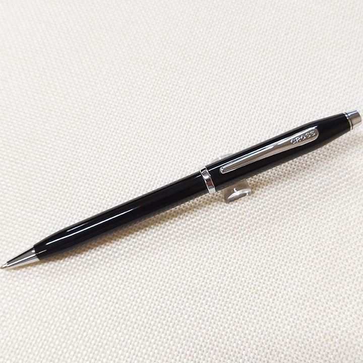 Cross Century Kuro ballpoint pen with glossy lacquered chrome finish and twist mechanism
