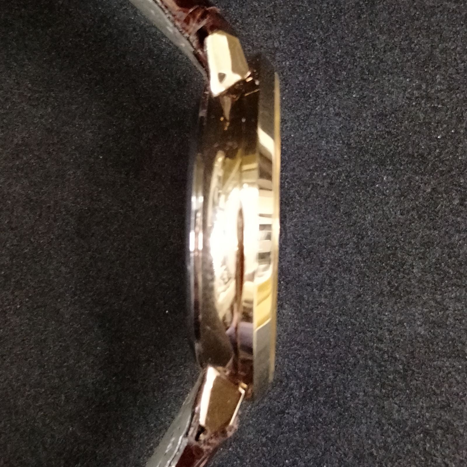 Citizen Dress Watch DR-70 with gold stainless steel case and original crocodile leather band