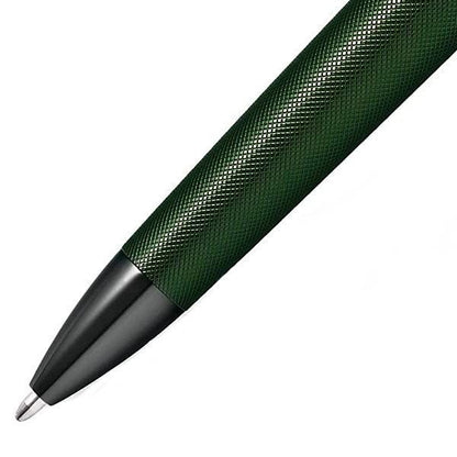 CROSS Townsend Midnight Green Kuro twist ballpoint pen with black medium refill and sleek green body