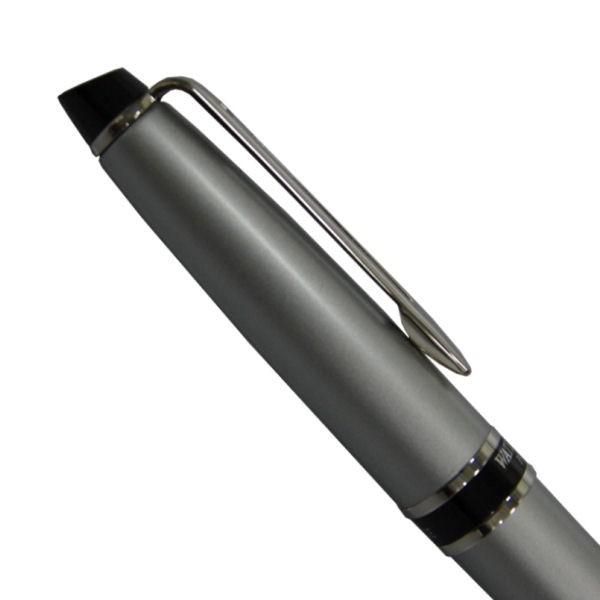 WATERMAN Expert Chrome CT Fountain Pen with Medium nib, chrome body, 141mm length, and 29g weight