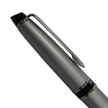 WATERMAN Expert Chrome CT Fountain Pen with Medium nib, chrome body, 141mm length, and 29g weight
