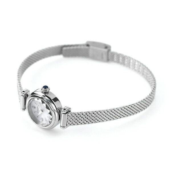 Citizen EG7080-53A ladies wristwatch with silver dial and silver round mesh band