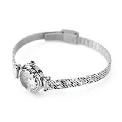 Citizen EG7080-53A ladies wristwatch with silver dial and silver round mesh band