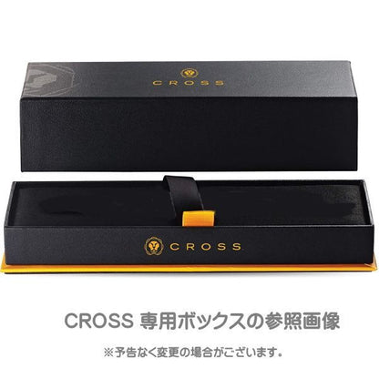 Cross Karei oil-based ballpoint pen with satin chrome body and matte black finish, twist mechanism, model AT0112