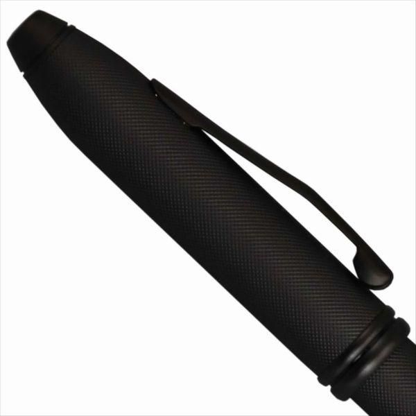 Cross Townsend NAT0042-62 ballpoint pen in midnight black with silver accents and cap