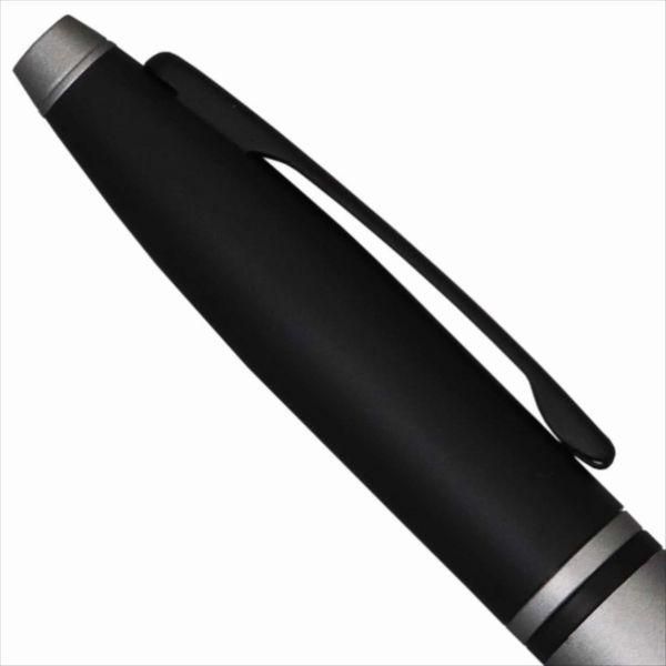 Cross Kurei NAT0112-26 ballpoint pen in matte gray with brass body and twist mechanism