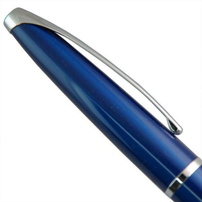 Cross Ballpoint Pen ATX model 882-37 translucent blue barrel with silver clip and black tip