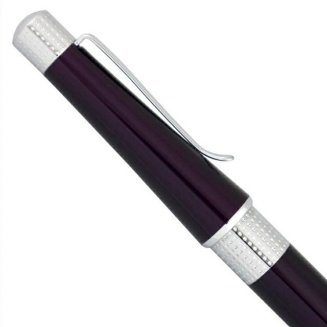 CROSS Beverly AT0492-7 deep purple ballpoint pen with silver accents and 133mm length
