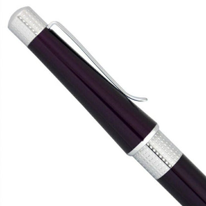 CROSS Beverly AT0492-7 deep purple ballpoint pen with silver accents and 133mm length