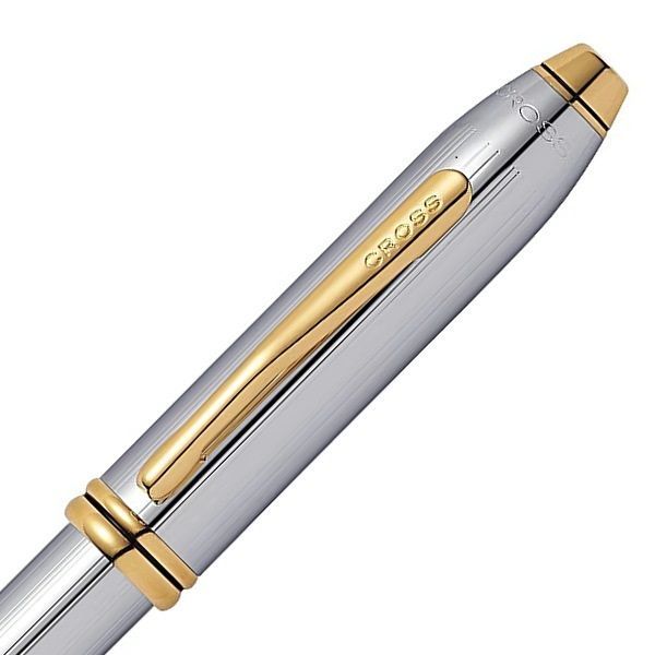 Cross Townsend Collection Updeit Medalist 502TW ballpoint pen with silver finish and black grip