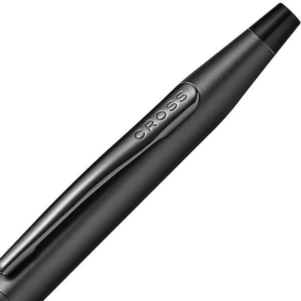 CROSS Classic Century Midnight Black oil-based ballpoint pen with brass body and sandblasted finish