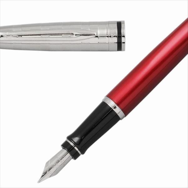 WATERMAN Expert DX Dark Red fountain pen with Medium nib and silver trim