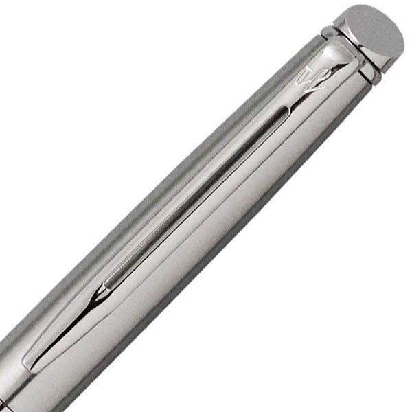 Waterman Metropolitan Essential stainless steel oil-based ballpoint pen with silver finish