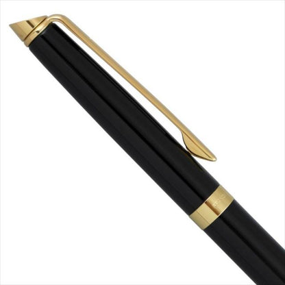 Waterman Metropolitan Essential Black GT ballpoint pen, sleek black finish with gold trim, 135mm length