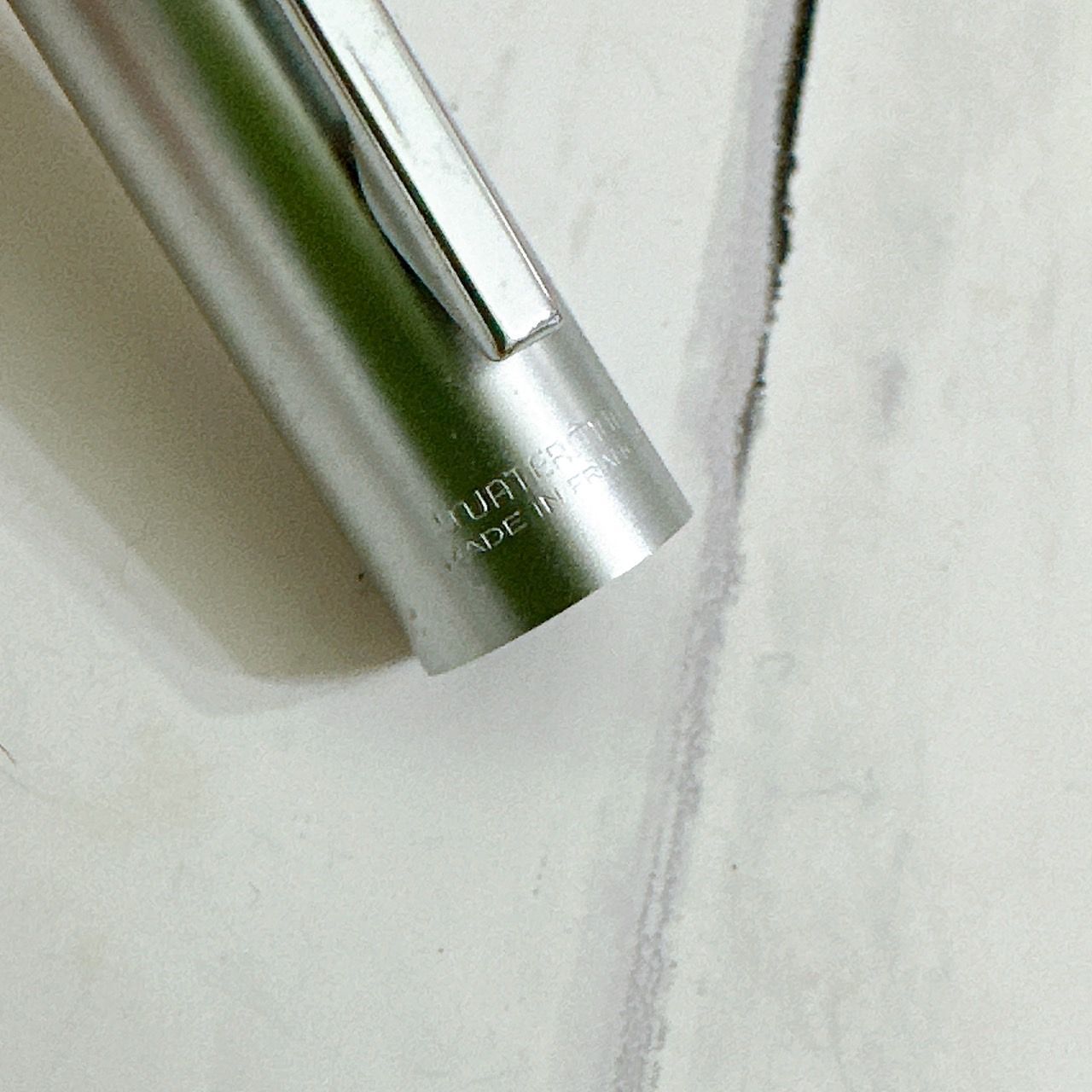 Waterman EF fountain pen with sleek black body and silver trim shown on white background