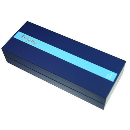 Waterman Metropolitan Essential Matte Black ballpoint pen angled showing matte finish and clip