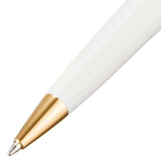 Waterman Expert Essential Ivory GT ballpoint pen with brass lacquered body and 23 karat gold plated clip and trims