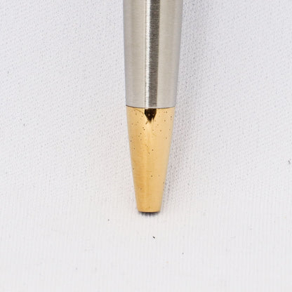 Waterman Metropolitan Essential Stainless Steel GT Ballpoint Pen with stainless steel shaft and gold trim
