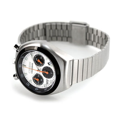 Citizen Tsuno Chrono Collection watch AN3660-81A with white dial and silver stainless mesh band