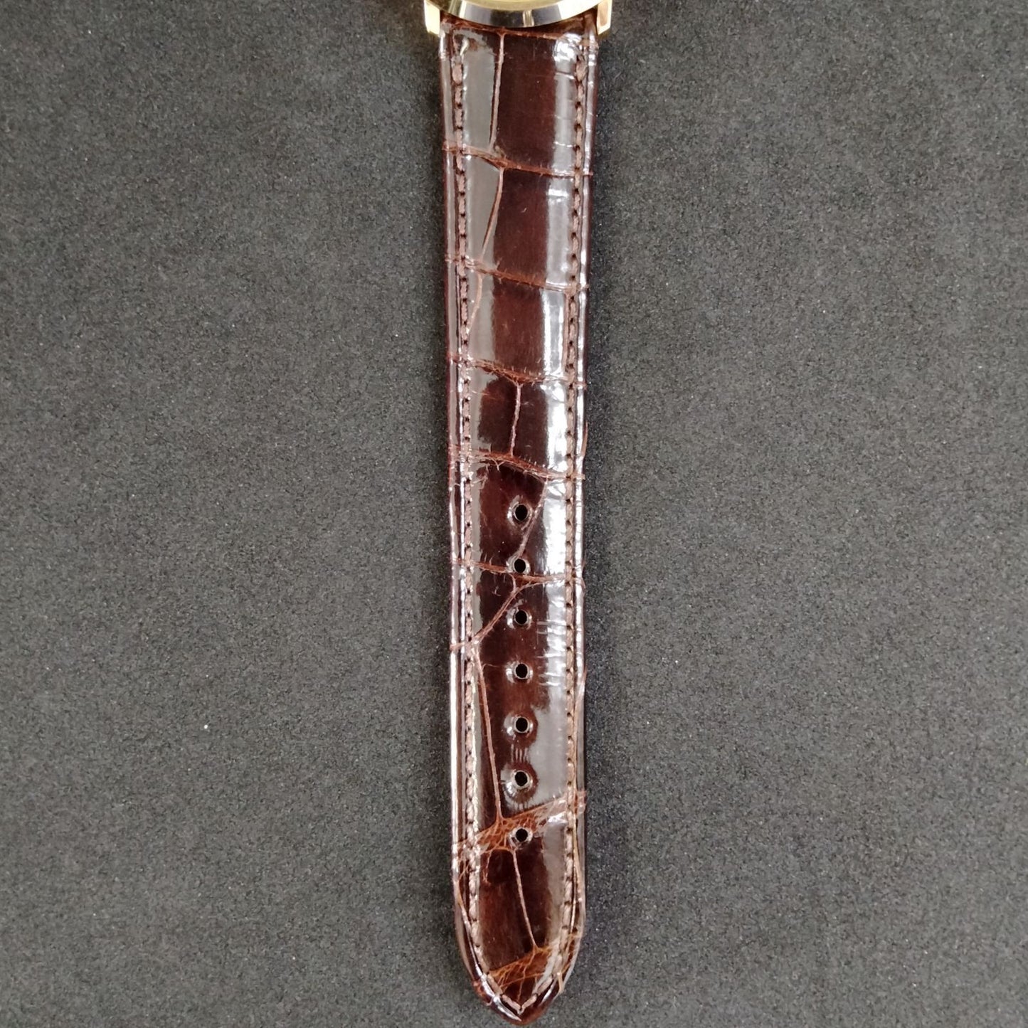 Citizen Dress Watch DR-70 with gold stainless steel case and original crocodile leather band