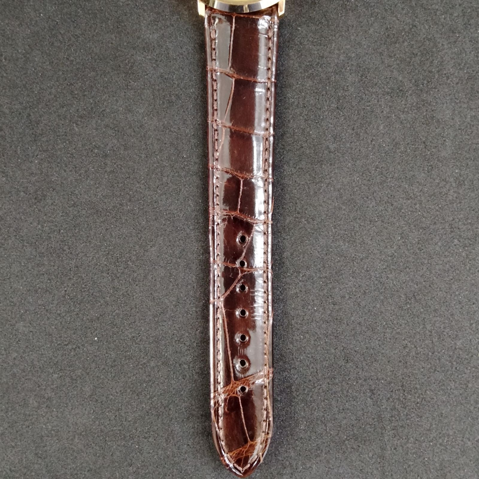 Citizen Dress Watch DR-70 with gold stainless steel case and original crocodile leather band