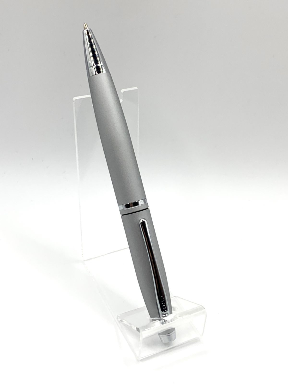 CROSS Ballpoint Pen Karei in satin chrome with streamlined shape and thick shaft design