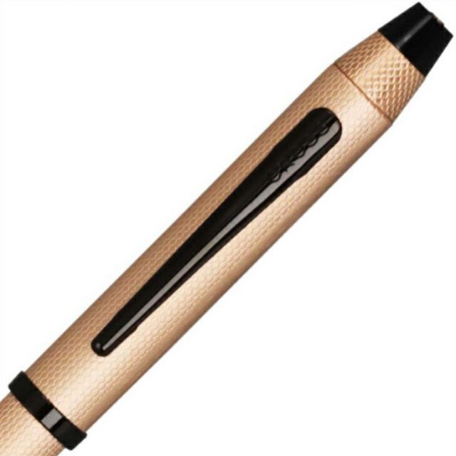 CROSS Tex T3 NAT0090-20ST brush rose gold ballpoint pen and 0.5mm mechanical pencil set