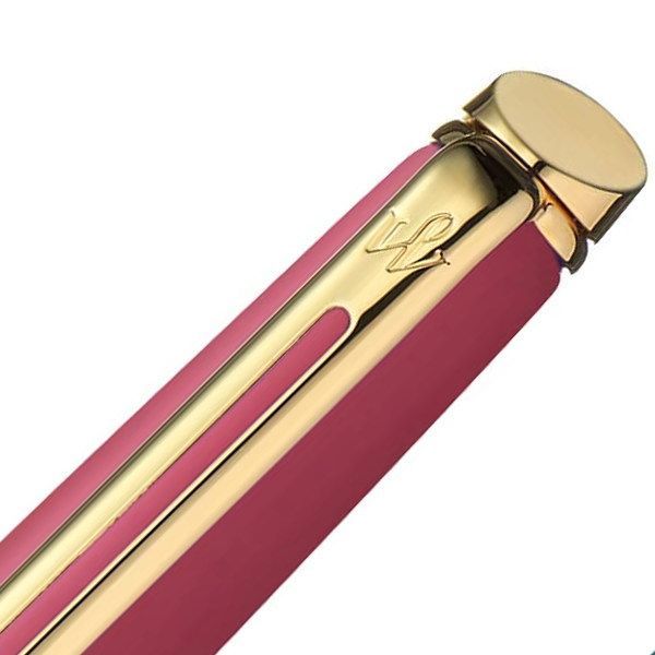 Waterman Metropolitan Essential Pink GT oil-based ballpoint pen with black fine refill and twist mechanism