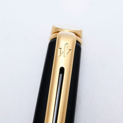 Waterman Metropolitan Essential Black GT 0.7mm ballpoint pen with black twist body and black ink