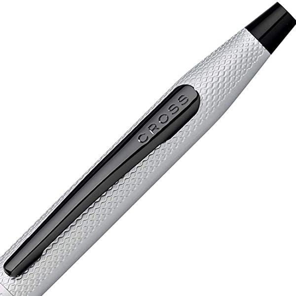 Cross Classic Century Brushed Chrome ballpoint pen with brushed metal finish and sleek design